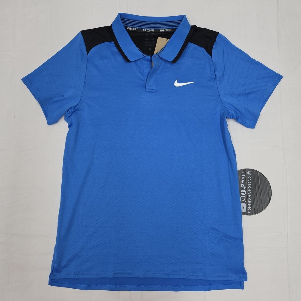 Nike Court Advantage Dri-Fit Tennis Polo Shirt FD5314-435 Men's Size Medium